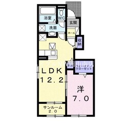 迫川駅 徒歩6分 1階の物件間取画像